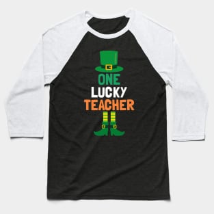 One Lucky Teacher  St Patricks Day Teaching Baseball T-Shirt